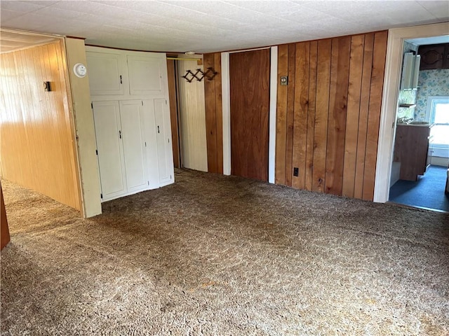 21 Main St, Maryland, NY 12155 - unfurnished bedroom with wooden walls, carpet floors, two closets, and ensuite bath