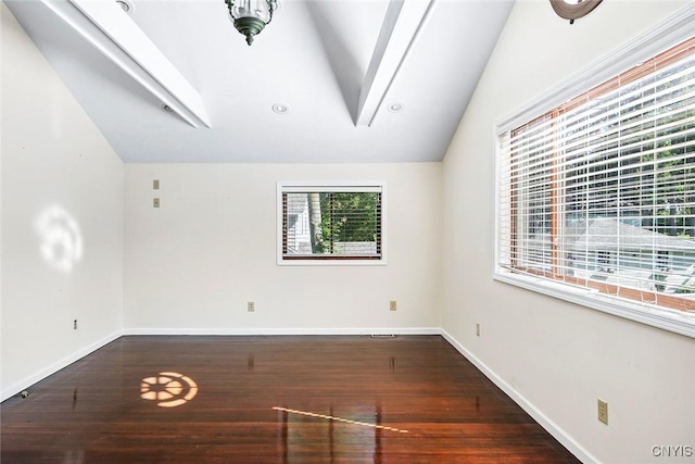 2761 E Lake Rd, Skaneateles, NY 13152 - spare room featuring lofted ceiling and hardwood / wood-style floors
