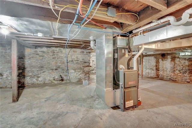 12 Clark St, Perry, NY 14530 - unfinished below grade area with heating unit