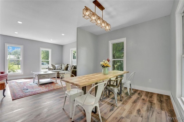 12 Clark St, Perry, NY 14530 - dining space with wood finished floors and recessed lighting