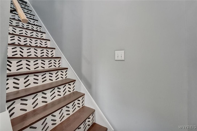 12 Clark St, Perry, NY 14530 - staircase featuring baseboards