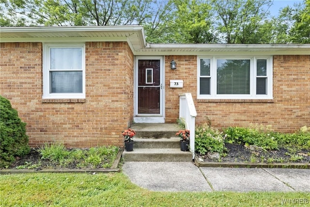 73 Willowcrest Dr, West Seneca, NY 14224 - view of exterior entry with brick siding
