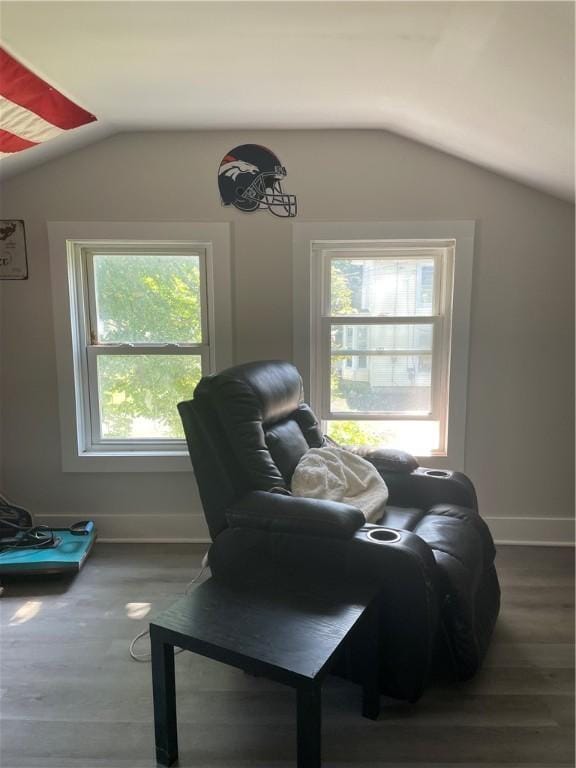 16562 Ridge Rd, Murray, NY 14470 - sitting room featuring lofted ceiling and wood finished floors