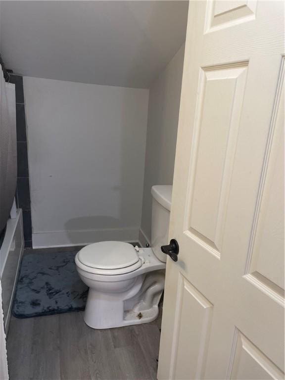 16562 Ridge Rd, Murray, NY 14470 - bathroom with wood finished floors and vaulted ceiling