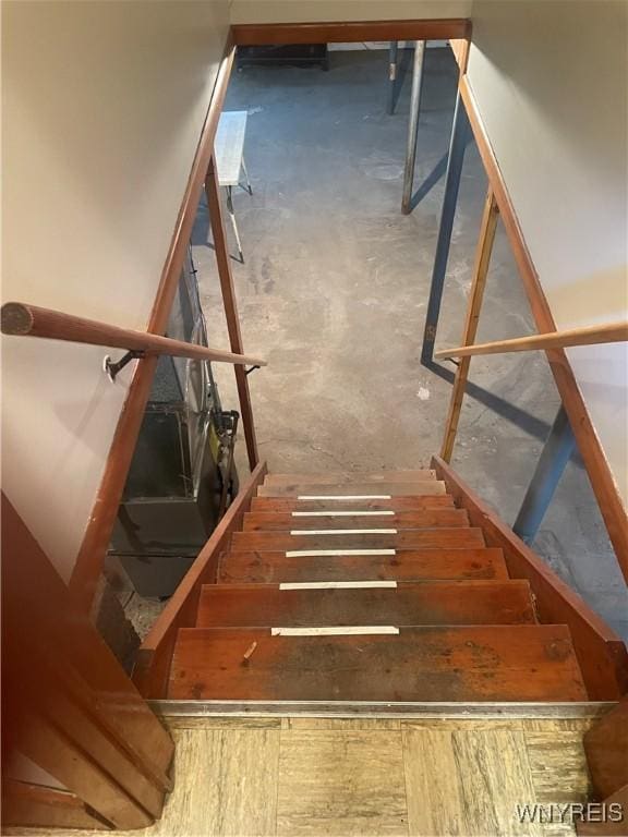 275 Nagel Dr, Cheektowaga, NY 14225 - stairs with unfinished concrete floors