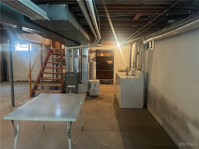 275 Nagel Dr, Cheektowaga, NY 14225 - basement featuring stairway and separate washer and dryer