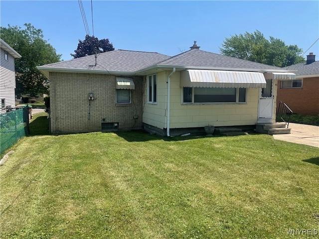 275 Nagel Dr, Cheektowaga, NY 14225 - rear view of house featuring a shingled roof and entry steps