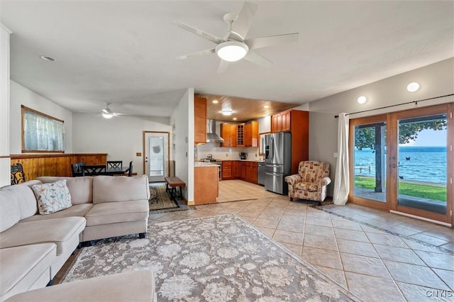 1659 Honoco Rd, Ledyard, NY 13026 - living room with a ceiling fan and recessed lighting