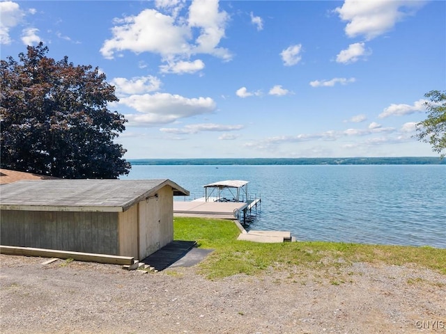 1659 Honoco Rd, Ledyard, NY 13026 - dock featuring a water view
