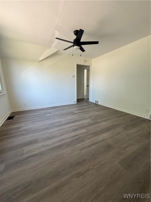 2656 Oakwood Ave, Hamburg, NY 14075 - unfurnished room with ceiling fan and dark wood-type flooring