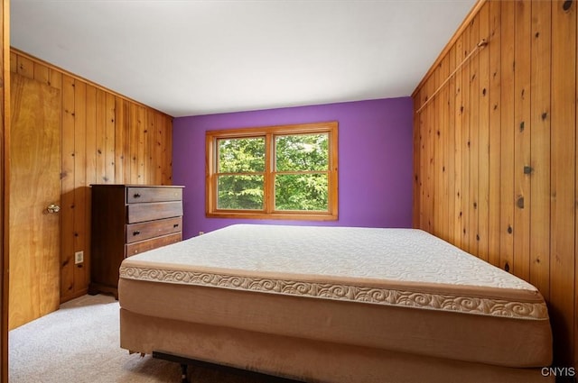4970 State Route 8, Ohio, NY 13324 - bedroom featuring wooden walls and light colored carpet