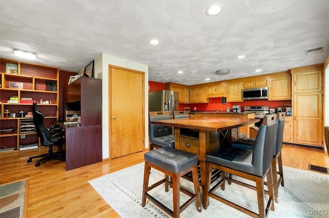 4970 State Route 8, Ohio, NY 13324 - dining room featuring a desk, light wood-style floors, and recessed lighting