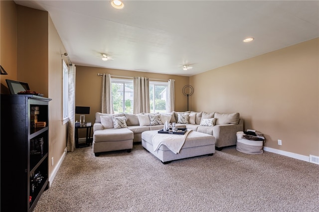 304 Simpson Rd, Irondequoit, NY 14617 - carpeted living room with baseboards and recessed lighting