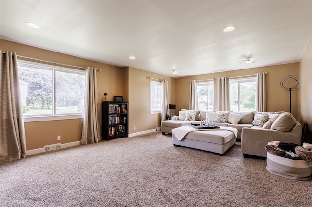 304 Simpson Rd, Irondequoit, NY 14617 - living room featuring carpet floors and recessed lighting