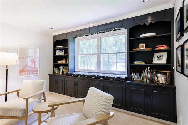 7 Chipping Rdg, Perinton, NY 14450 - office area with ornamental molding and light carpet