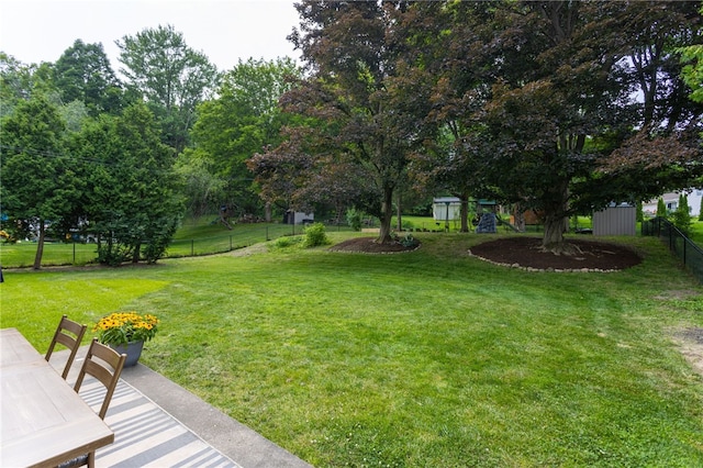 7 Chipping Rdg, Perinton, NY 14450 - view of yard with a patio area and a shed