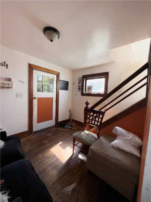 256 Durnan St, Rochester, NY 14621 - living room with wood finished floors and plenty of natural light