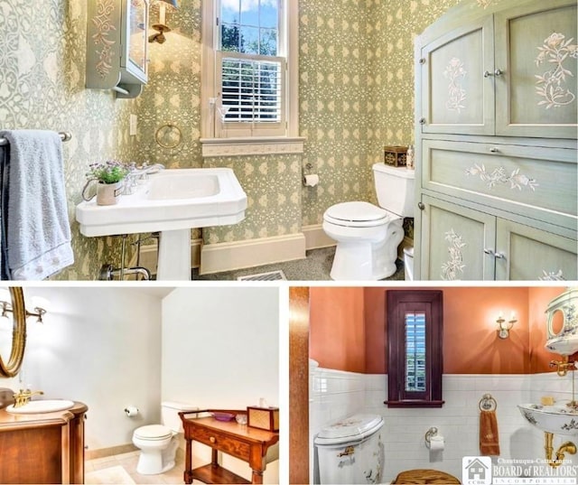 10 Elm Ln, Chautauqua, NY 14722 - bathroom with wallpapered walls