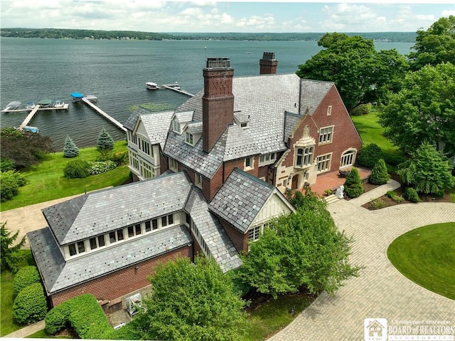 10 Elm Ln, Chautauqua, NY 14722 - aerial view of property and surrounding area featuring a nearby body of water