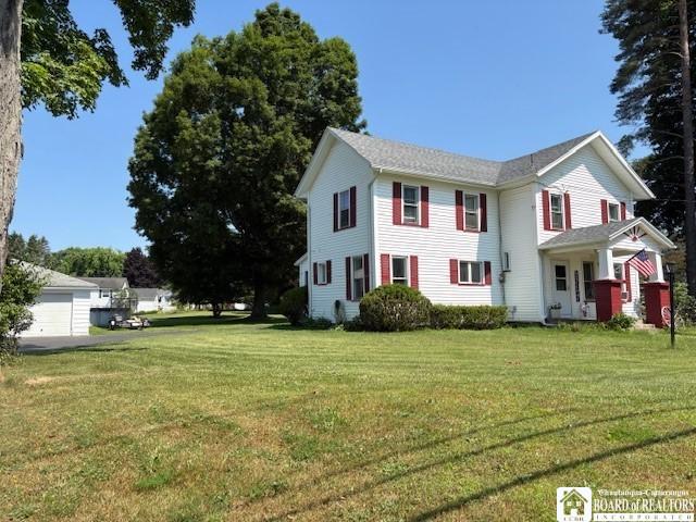 1683 Haskell Rd, Portville, NY 14760 - view of front of property featuring a front yard and a garage
