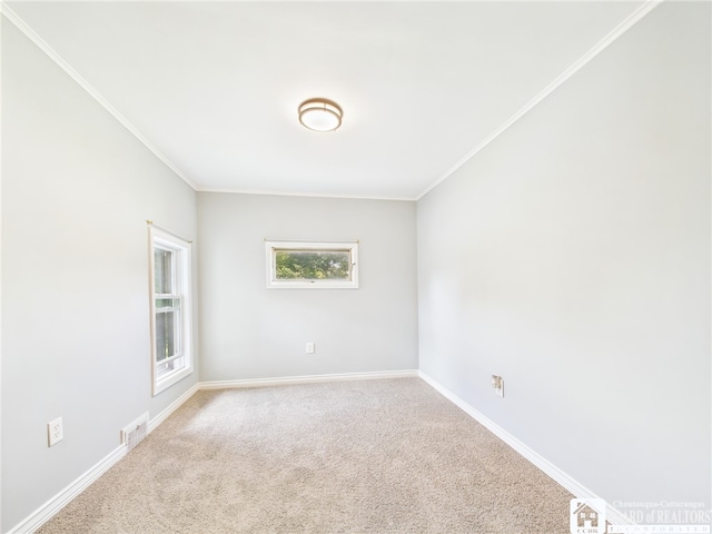 1683 Haskell Rd, Portville, NY 14760 - carpeted spare room featuring crown molding and baseboards