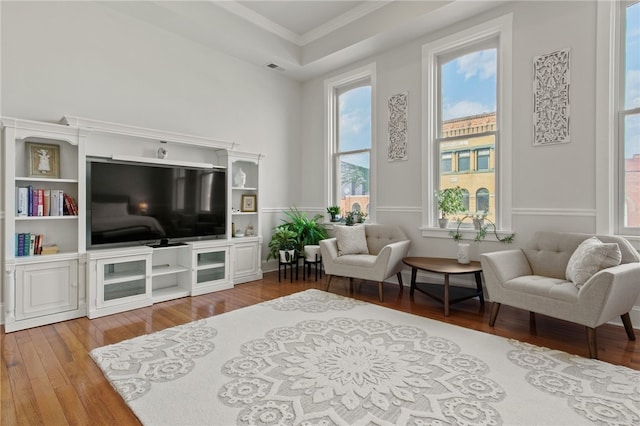 114-116 Main St Unit 114, Milo, NY 14527 - living room featuring crown molding and wood finished floors