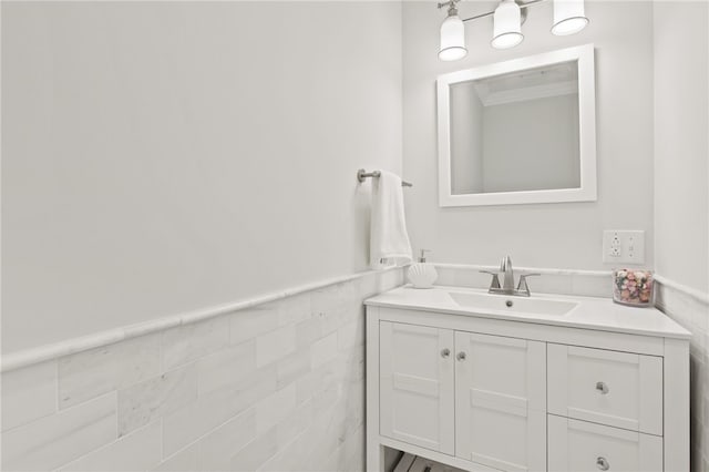 114-116 Main St Unit 114, Milo, NY 14527 - bathroom featuring vanity and a wainscoted wall