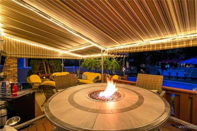 7 Shalamar Ct, Amherst, NY 14068 - view of patio with an outdoor fire pit