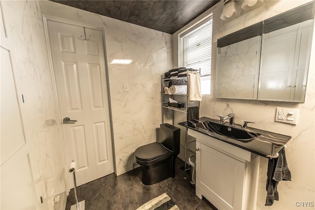 7940 Soft Maple Rd, New Bremen, NY 13327 - half bath with vanity and marble finish floors