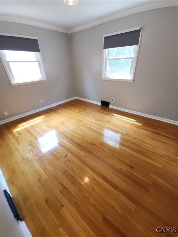 201 Jane Dr, Camillus, NY 13219 - empty room with ornamental molding, healthy amount of natural light, and light wood finished floors