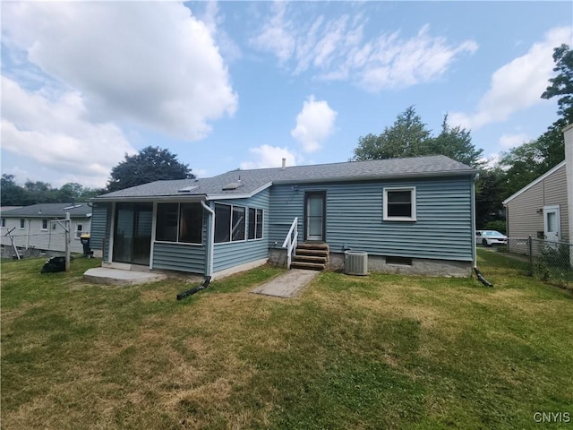 201 Jane Dr, Camillus, NY 13219 - rear view of house with a sunroom