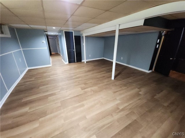 201 Jane Dr, Camillus, NY 13219 - finished below grade area with wood finished floors and a drop ceiling