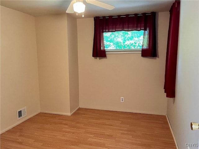 520 Seneca St, Fulton, NY 13069 - empty room featuring light wood-type flooring and a ceiling fan