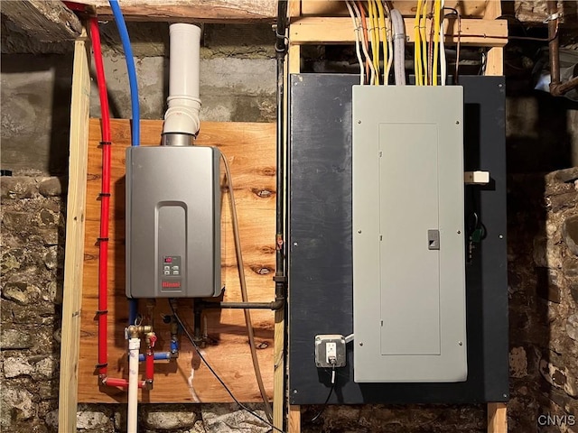 520 Seneca St, Fulton, NY 13069 - utilities with electric panel and tankless water heater