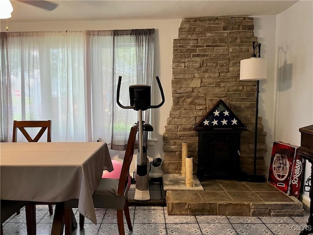 520 Seneca St, Fulton, NY 13069 - exercise area featuring ceiling fan