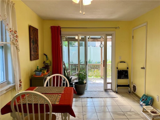 520 Seneca St, Fulton, NY 13069 - dining area with light tile patterned floors