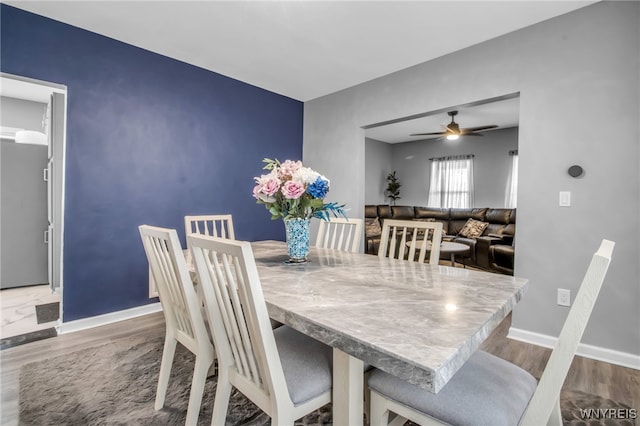 245 Tacoma Ave, Buffalo, NY 14216 - dining room featuring ceiling fan and wood finished floors