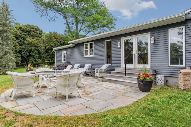 82 Rt 54 E Lake Rd, Milo, NY 14527 - view of patio featuring entry steps and french doors