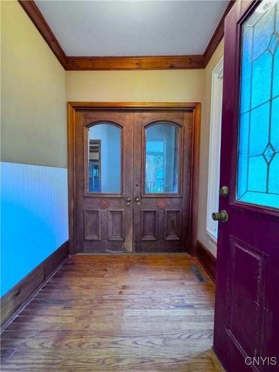 1765 W Rd, Oneida, NY 13421 - foyer with ornamental molding and wood finished floors