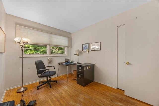 1077 Sharon Ct, Webster, NY 14580 - home office with wood finished floors and baseboards