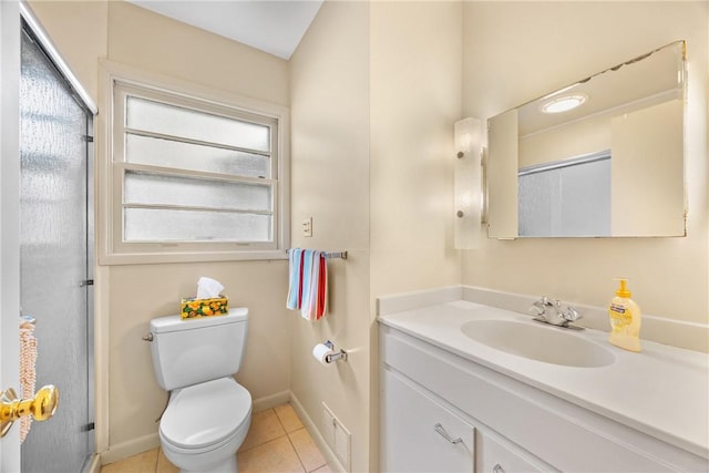 1077 Sharon Ct, Webster, NY 14580 - bathroom featuring vanity, tile patterned floors, and a stall shower
