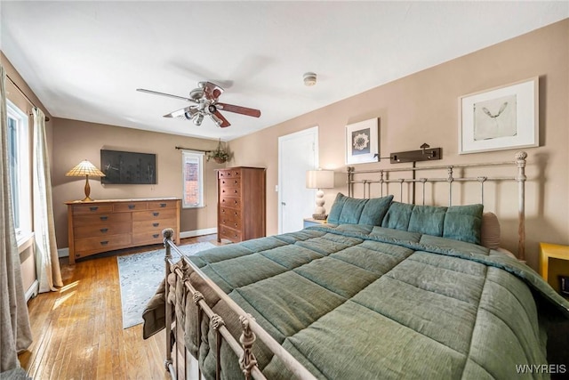 711 Colvin Blvd, Tonawanda, NY 14217 - bedroom featuring light wood-style floors and ceiling fan
