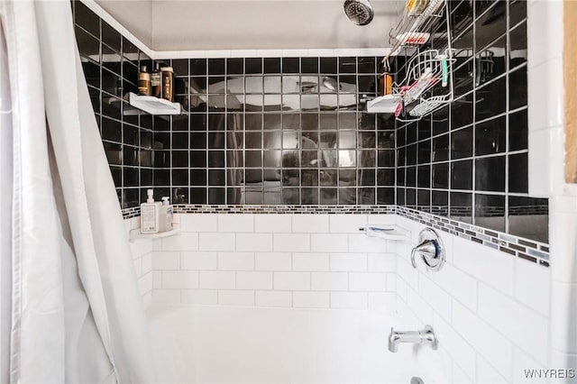 711 Colvin Blvd, Tonawanda, NY 14217 - bathroom with shower / bathtub combination with curtain