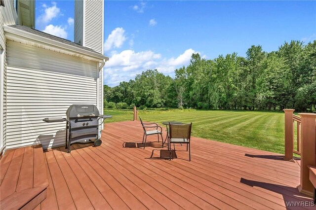 4584 Ridgeview Dr S, Pendleton, NY 14120 - deck with a grill and a yard