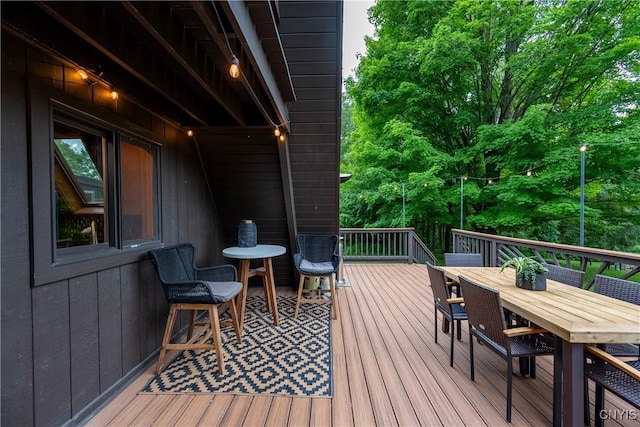 6139 Commane Rd, Lafayette, NY 13084 - deck featuring outdoor dining space