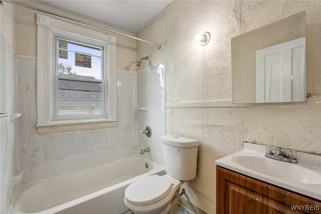 76 Chester St, Buffalo, NY 14208 - full bath with vanity, shower / bathtub combination, and a textured wall
