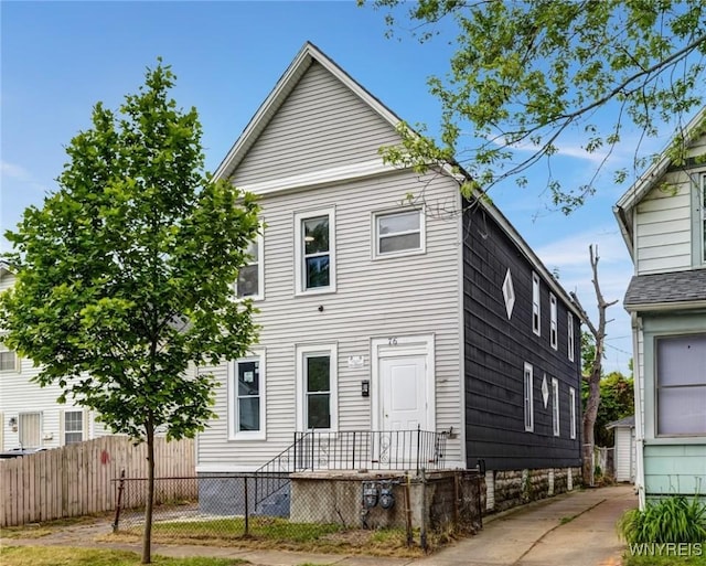 76 Chester St, Buffalo, NY 14208 - view of front of property with a fenced front yard