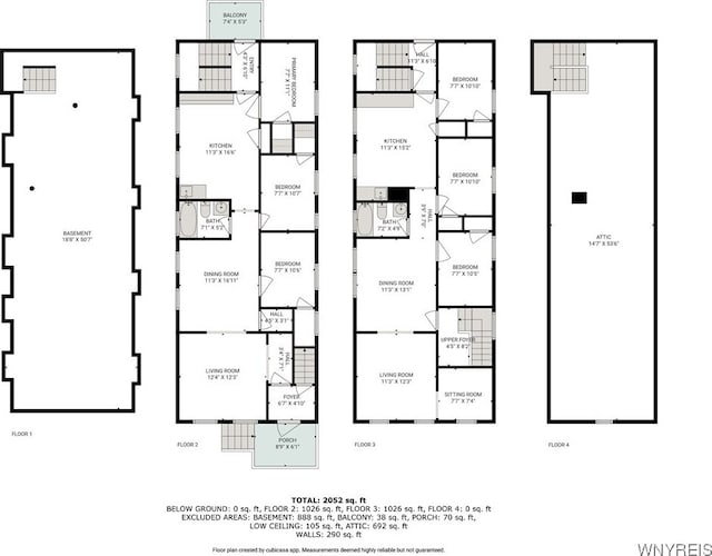 76 Chester St, Buffalo, NY 14208 - view of floor plan / room layout