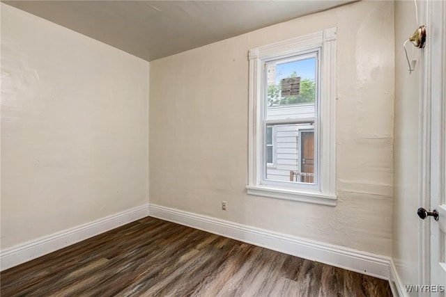 76 Chester St, Buffalo, NY 14208 - unfurnished room featuring baseboards and dark wood-style flooring