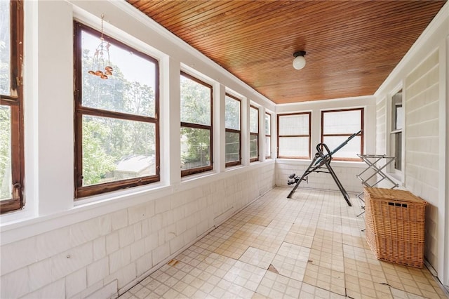 36.5 Austin St, Rochester, NY 14606 - unfurnished sunroom featuring wooden ceiling and ornamental molding
